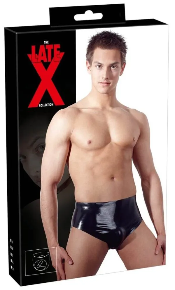 29501621701_verp Late X Latex Herren Slip mit aufpumpbarem Anal-Plug L
