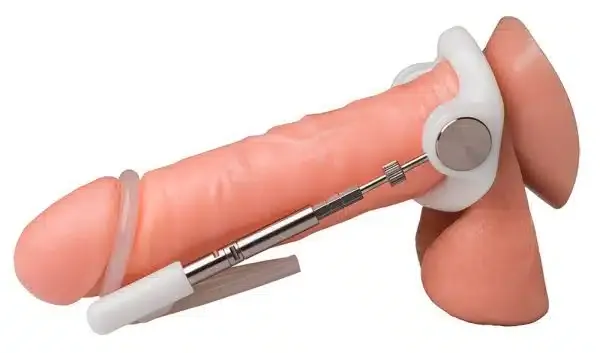 Jes-Extender Original Standard - Penisexpander für dauerhafte Verlängerung (24 cm) Weiß/Silber