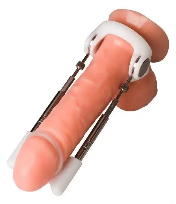 Jes-Extender Original Standard - Penisexpander für dauerhafte Verlängerung (24 cm) Weiß/Silber