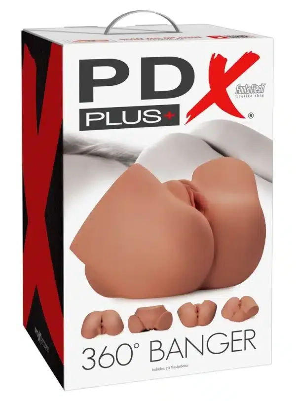 PDX Plus 360° Banger Light - Torso-Masturbator mit realistischen Lustkanälen Tan
