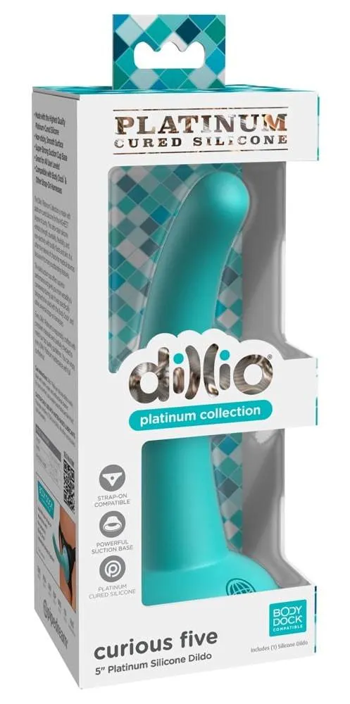 50019780000_verp Dillio Platinum Curious Five - Biegsamer Dildo mit Saugfuß Teal