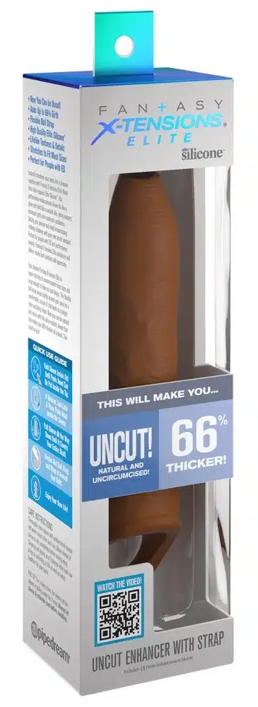 Fantasy X-Tensions Elite - Uncut Enhancer mit Hodenring Tan