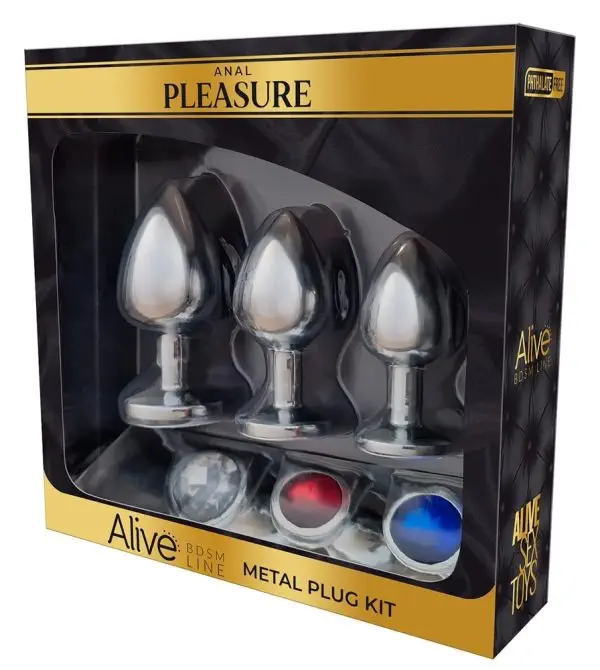50032020000_verp Alive Metall Plug Set - 3-teiliges Analplug-Kit