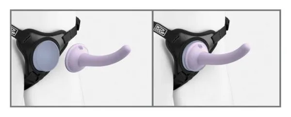 Dillio Platinum Body Dock - Umschnallgurt mit Silikon-Dildo Lila/Schwarz Dillio Platinum Body Dock - Umschnallgurt mit Silikon-Dildo Lila/Schwarz