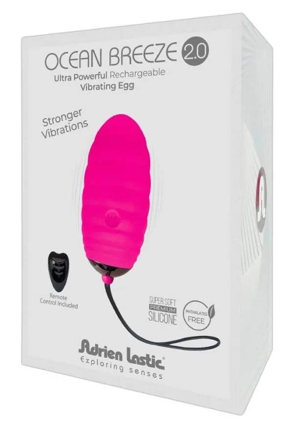 54001040000_verp Adrien Lastic Vibro-Ei Ocean Breeze 2.0 - Wiederaufladbar, 10 Vibrationsmodi Pink/Schwarz