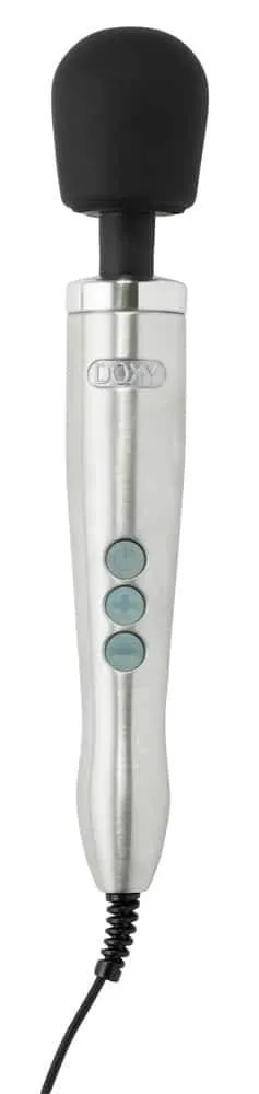 Doxy Kraftpaket - Massagestab mit Power-Vibration (3.000-9.000 U/min.) silber