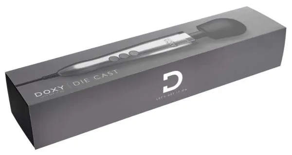 Doxy Kraftpaket - Massagestab mit Power-Vibration (3.000-9.000 U/min.) silber