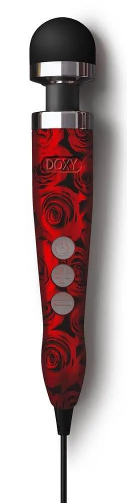 Doxy Netzgebundener Massagestab - Die Cast 3 (28cm, Ø 4,5cm) Roses