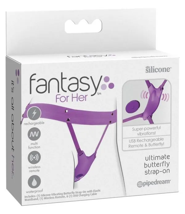 54009450000_verp Fantasy For Her Ultimate Butterfly Strap-on - Diskretes Silikonvibrator-Set