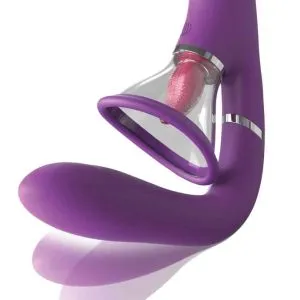 Fantasy For Her - G-Punkt-Vibrator mit Klitoris-Vibrozunge Lila/Transparent Fantasy For Her - G-Punkt-Vibrator mit Klitoris-Vibrozunge Lila/Transparent – Bild 3
