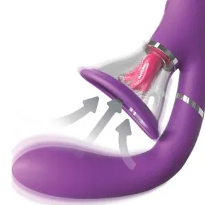 Fantasy For Her - G-Punkt-Vibrator mit Klitoris-Vibrozunge Lila/Transparent Fantasy For Her - G-Punkt-Vibrator mit Klitoris-Vibrozunge Lila/Transparent – Bild 4