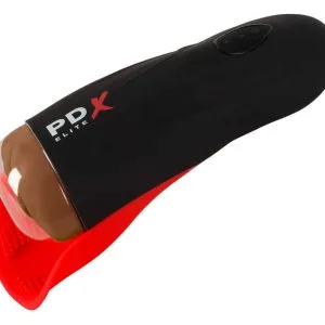 PDX Elite Masturbator - Hodenstimulator & Vibration Schwarz/Hautfarben dunkel/Rot PDX Elite Masturbator - Hodenstimulator & Vibration Schwarz/Hautfarben dunkel/Rot – Bild 4