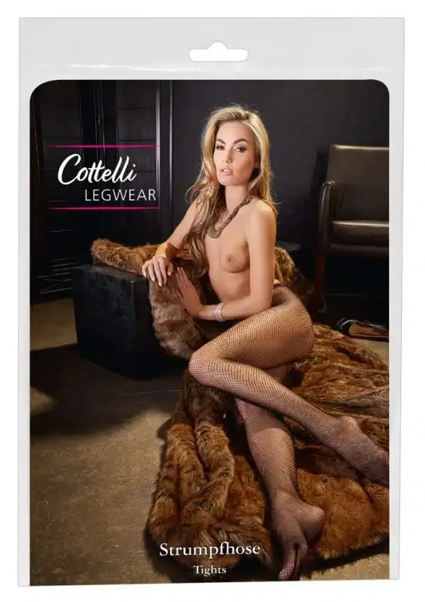 Cottelli LEGWEAR - Klassische Netzstrumpfhose S-L – Verpackung