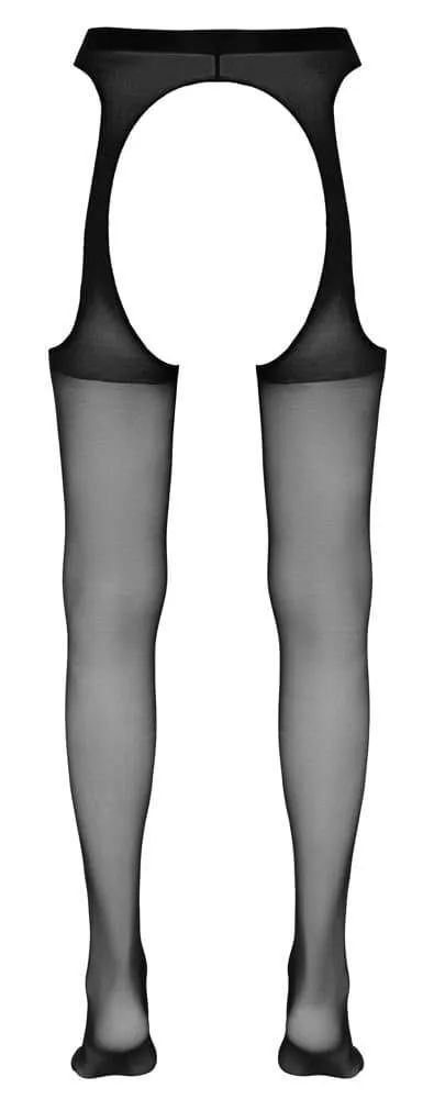 Cottelli LEGWEAR - Ouvert Straps-Strumpfhose L/XL Cottelli LEGWEAR - Ouvert Straps-Strumpfhose S/M – Hollow Rueckseite