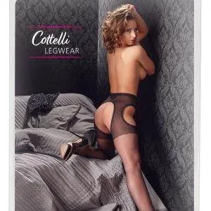 Cottelli LEGWEAR - Ouvert Strumpfhose mit Spitze S/M – Verpackung