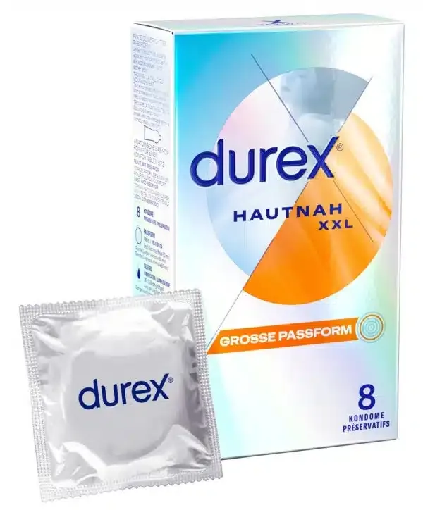 Durex Hautnah XXL Kondome - dünn & befeuchtet (8 Stück) – A