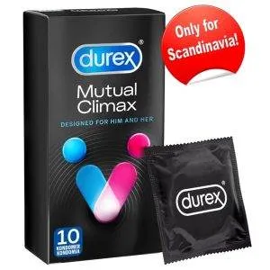 Durex Mutual Climax - Gerippt-genopptes Kondom ohne, Eigengeruch (10 Stück) Durex Mutual Climax - Gerippt-genopptes Kondom ohne, Eigengeruch (10 Stück) – B