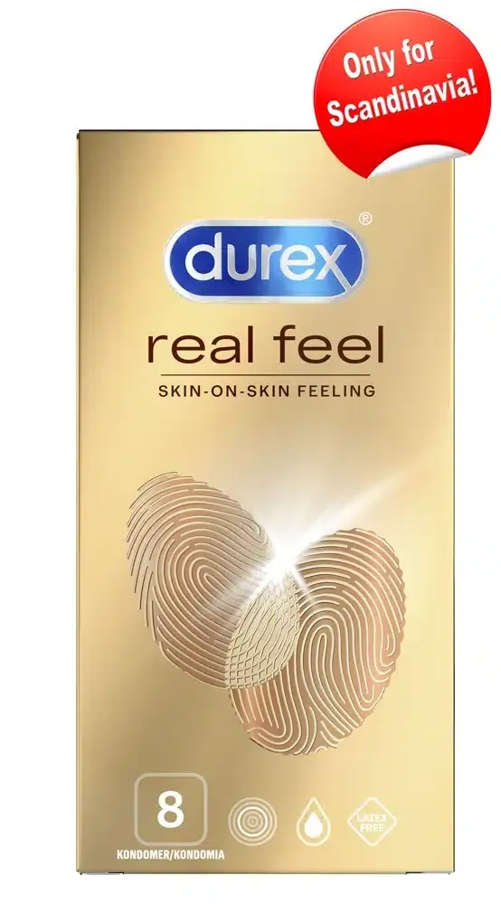 Durex RealFeel 8 - Latexfrei & Extra Dünn (Skandinavien) ohne, Eigengeruch (8 Stück) – A