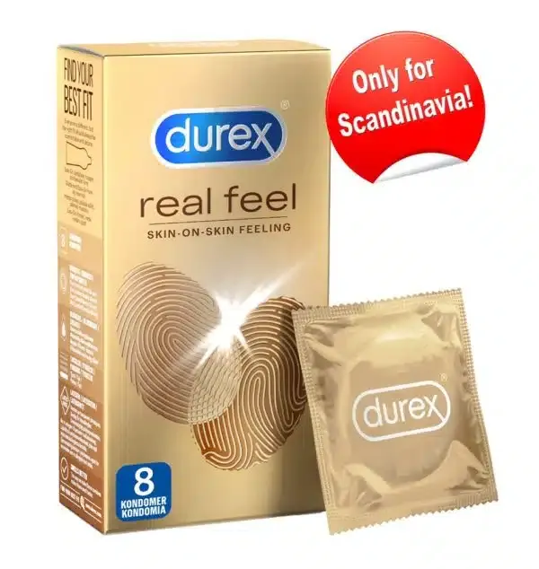 Durex RealFeel 8 - Latexfrei & Extra Dünn (Skandinavien) ohne, Eigengeruch (8 Stück) – B