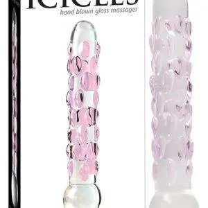 Icicles Reiznoppen Glasdildo Transparent/Rosa Icicles Reiznoppen Glasdildo Transparent/Rosa – Bild 5