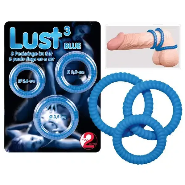 Lust 3 Penisringe Blue Lust 3 Penisringe Blue