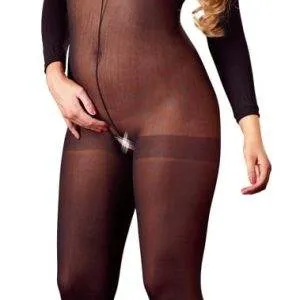 NO:XQSE Catsuit ouvert - Aufregend transparenter Langarm-Catsuit XL/2XL NO:XQSE Catsuit ouvert - Aufregend transparenter Langarm-Catsuit XL/2XL – A