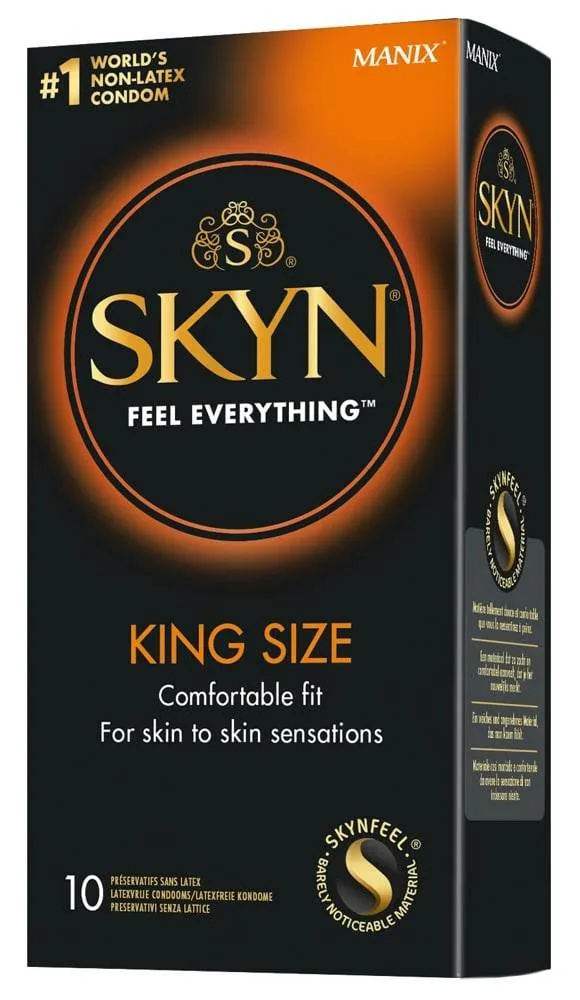 SKYN XL 10er - Extra große Kondome, latexfrei & vegan ohne (10 Stück) – A