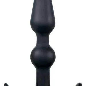You2Toys Anker Analplug - Schwarzer Silikonplug mit Kugelverdickung und Griff-Flügeln – A