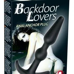 You2Toys Anker Analplug - Schwarzer Silikonplug mit Kugelverdickung und Griff-Flügeln – Verpackung