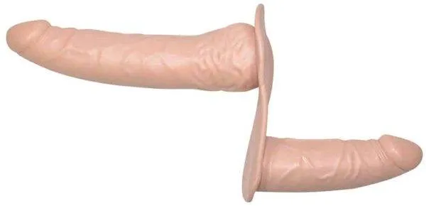 You2Toys Doppeldildo Strap-On - Für lesbische Lust und Pegging Hautfarben hell/Schwarz You2Toys Doppeldildo Strap-On - Für lesbische Lust und Pegging Hautfarben hell/Schwarz – B