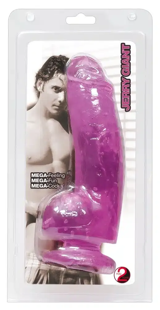 You2Toys Praller Dildo Flex Clear Pink transparent-violett – Verpackung