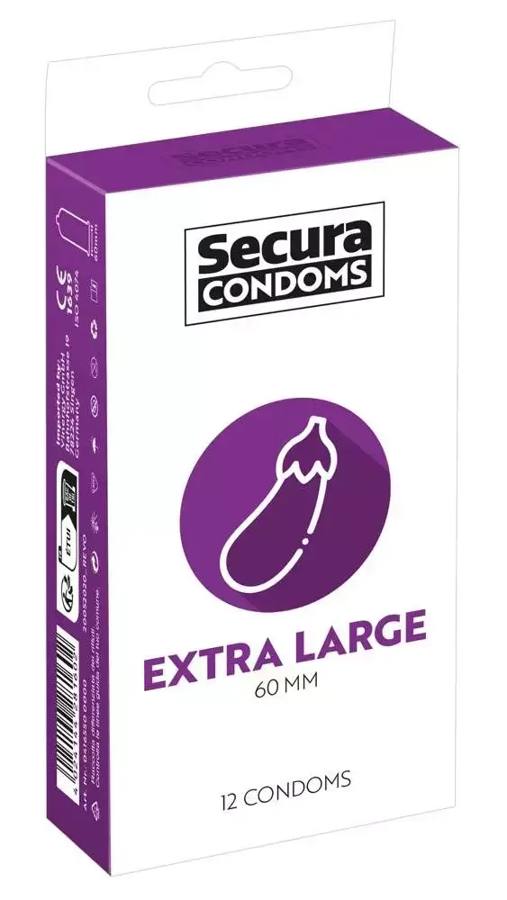 Secura Extra Large Kondome - Extra groß & transparent transparent 12 Stück