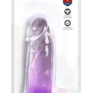King Cock Clear - Transparenter Naturdildo mit Saugfuß - 20,3 cm - Real-Feelings Transparent/Lila – Bild 1
