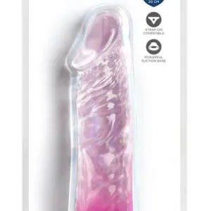 King Cock Clear 8 Transparenter Naturdildo mit Saugfuß transparent/pink – Bild 1