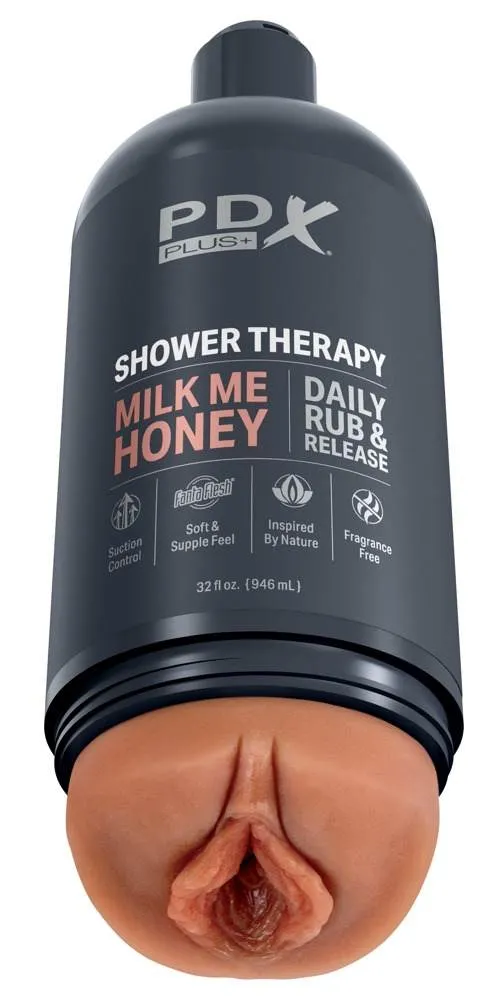 PDX Plus Shower Therapy Milk Me Honey - Masturbator in Shampooflasche Hautfarben dunkel/grau