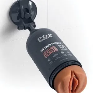 PDX Plus Shower Therapy Masturbator Hautfarben dunkel/grau PDX Plus Shower Therapy Masturbator Hautfarben dunkel/grau – Bild 4