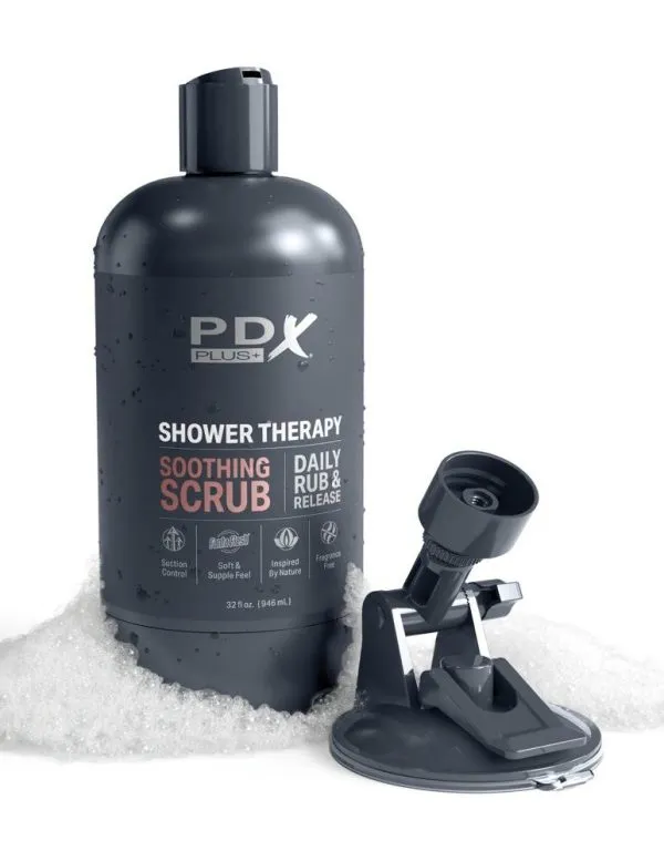 PDX Plus Shower Therapy Masturbator Hautfarben dunkel/grau PDX Plus Shower Therapy Masturbator Hautfarben dunkel/grau