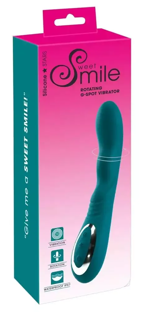 Sweet Smile Rotating G-Spot Vi - G-Punkt-Vibrator mit Rotation und Stimulation grün