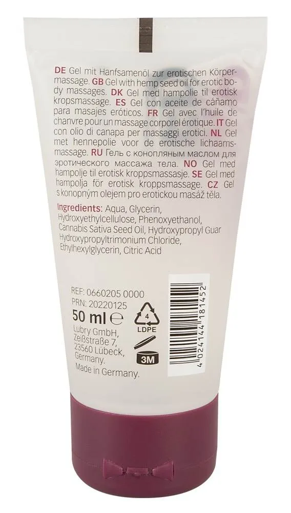 Just Play Hemp Seed Gleitgel - Vegan & Latexkondomsicher transparent 50 ml
