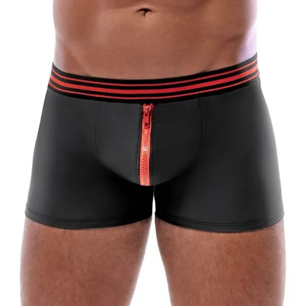Svenjoyment Enge Pants Schwarz/Rot mit Reißverschluss Schwarz/Rot Größe S Svenjoyment Enge Pants Schwarz/Rot mit Reißverschluss Schwarz/Rot Größe S