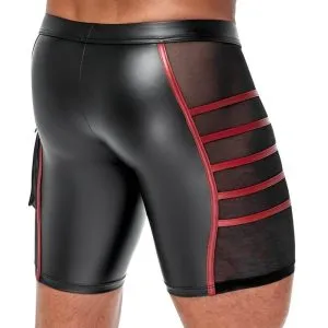 NEK Eng geschnittene Shorts Schwarz/Rot , Mattlook, Reißverschluss, Klappentasche Schwarz/Rot Größe M NEK Eng geschnittene Shorts Schwarz/Rot , Mattlook, Reißverschluss, Klappentasche Schwarz/Rot Größe M – Bild 4