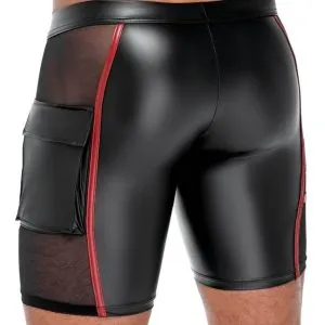 NEK Eng geschnittene Shorts Schwarz/Rot , Mattlook, Reißverschluss, Klappentasche Schwarz/Rot Größe M NEK Eng geschnittene Shorts Schwarz/Rot , Mattlook, Reißverschluss, Klappentasche Schwarz/Rot Größe M – Bild 5