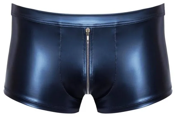 NEK Herren Pants Blue - Metallic-Mattlook, Reißverschluss, eng & körperbetont blau Größe S NEK Herren Pants Blue - Metallic-Mattlook, Reißverschluss, eng & körperbetont blau Größe S