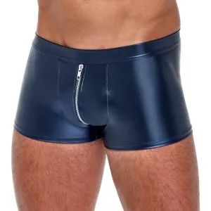 NEK Herren Pants Blue - Metallic-Mattlook, Reißverschluss, eng & körperbetont blau Größe S NEK Herren Pants Blue - Metallic-Mattlook, Reißverschluss, eng & körperbetont blau Größe S – Bild 3