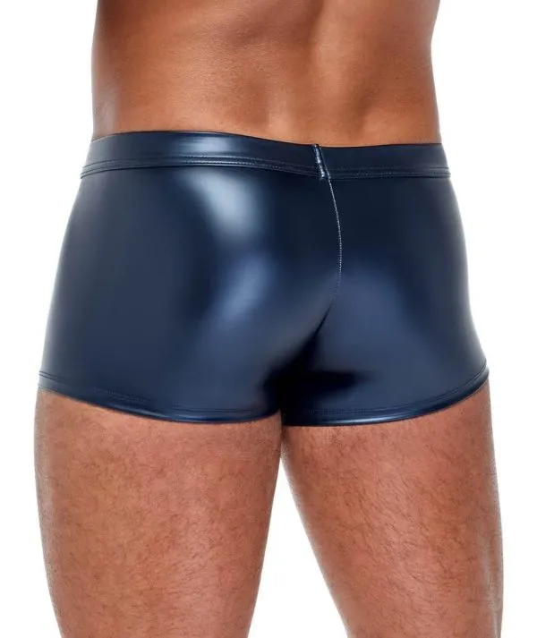 NEK Herren Pants Blue - Metallic-Mattlook, Reißverschluss, eng & körperbetont blau Größe S NEK Herren Pants Blue - Metallic-Mattlook, Reißverschluss, eng & körperbetont blau Größe S