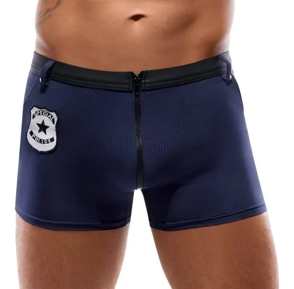 Svenjoyment Herren Pants Police, enge Pants im Special Police Style blau/schwarz Größe M