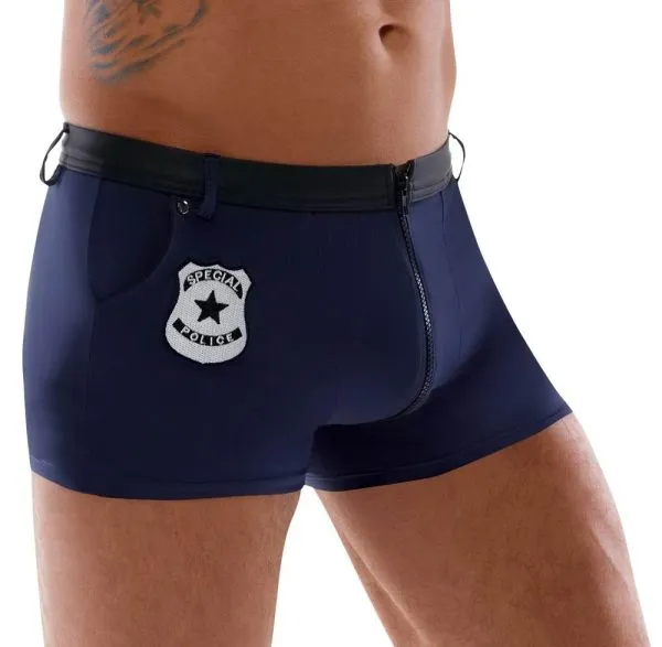 Svenjoyment Herren Pants Police, enge Pants im Special Police Style blau/schwarz Größe M