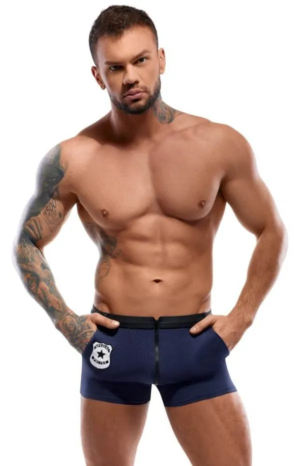 Svenjoyment Herren Pants Police, enge Pants im Special Police Style blau/schwarz Größe M Svenjoyment Herren Pants Police, enge Pants im Special Police Style blau/schwarz Größe M