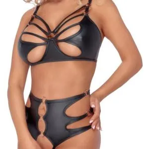 Cottelli LINGERIE BH-Set Ringe schwarz Größe XL Cottelli LINGERIE BH-Set Ringe schwarz Größe XL – Bild 3