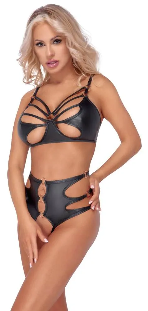 Cottelli LINGERIE BH-Set Ringe schwarz Größe XL Cottelli LINGERIE BH-Set Ringe schwarz Größe XL